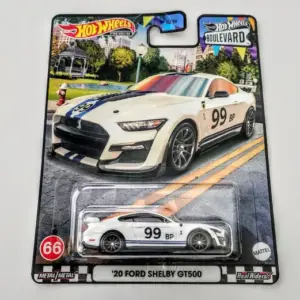 Hot Wheels 2023 Boulevard Mix P 66 of 70  - 2020 Ford Shelby GT500 white BP HKF14