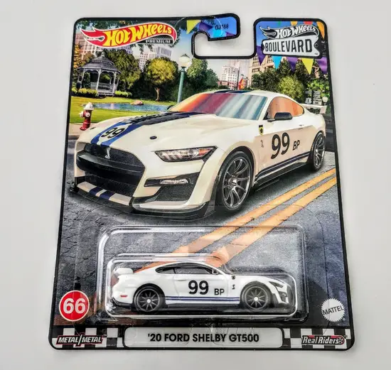 Hot Wheels 2023 Boulevard Mix P 66 of 70  - 2020 Ford Shelby GT500 white BP HKF14