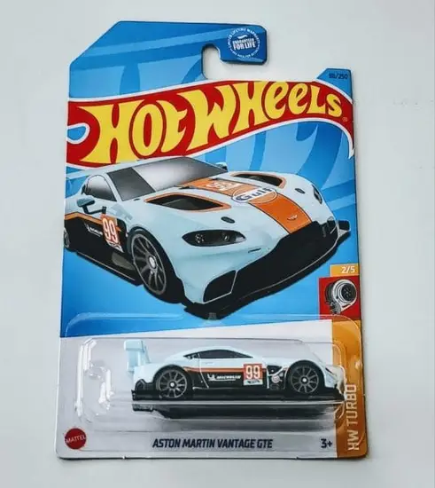 Hot Wheels 2023 HW Turbo 2 of 5 Aston Martin Vantage GTE Gulf blue HKJ37