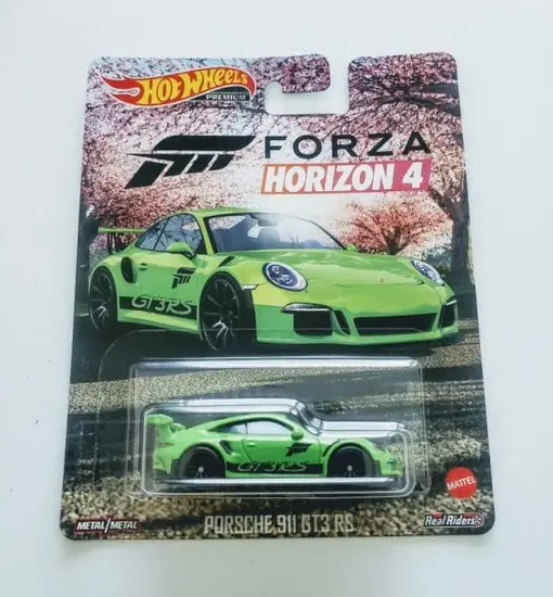 Hot Wheels 2021 Replica Entertainment Forza Horizon 4 Porsche 911 GT3 RS Green GRL77