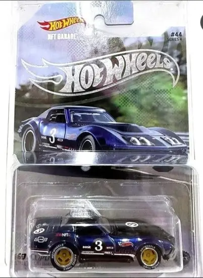 Hot Wheels 2022 NFT Garage Series 4 Retro Racers 44 of 59 - 1969 Copo Corvette blue HPM54