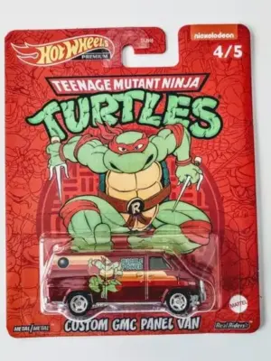 Hot Wheels 2022 Pop Culture Mix Teenage Mutant Ninja Turtles 4 of 5 - GMC Custom Panel Van HCN90