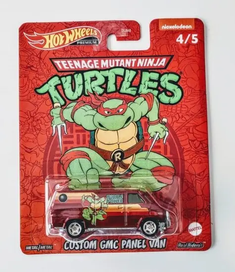 Hot Wheels 2022 Pop Culture Mix Teenage Mutant Ninja Turtles 4 of 5 - GMC Custom Panel Van HCN90