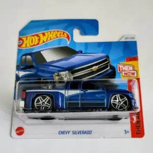 Hot Wheels 2024 Then and Now 3 of 10 Chevy Silverado blue short card HTC67