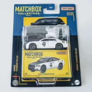 Matchbox 2022 Collector Series 7 of 20 Dodge Charger Police HFL81 white (Illinois State Police 100th anniversary)