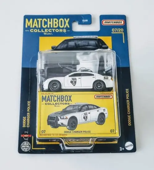 Matchbox 2022 Collector Series 7 of 20 Dodge Charger Police HFL81 white (Illinois State Police 100th anniversary)
