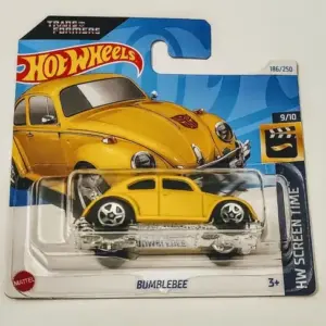 Hot Wheels 2024 HW Screen Time 9 of 10 Transformers G1 Bumblebee yellow short card HTB35