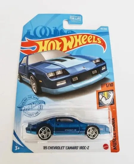 Hot Wheels 2021 Muscle Mania 1 of 10 - 1985 Chevrolet Camaro Iroc-Z Blue GTC16