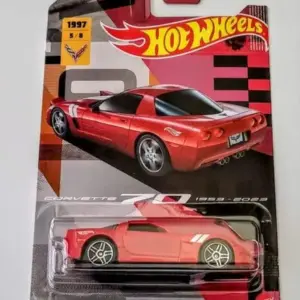 Hot Wheels 2022 Corvette 70th Anniversary Series 5 of 8 1997 Corvette red HLH53