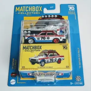 Matchbox 2023  Collector Series 3 of 23 - 1970 510 Rally HLJ58 white
