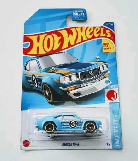 Hot Wheels 2022 HW J-imports 5 of 10 Mazda RX-3 blue (Kroger) HCY54