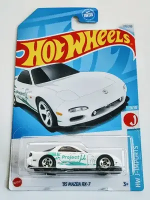 Hot wheels 2024 HW J-imports 9 of 10 - 1995 Mazda Rx-7 white (Project Mu) HCT46