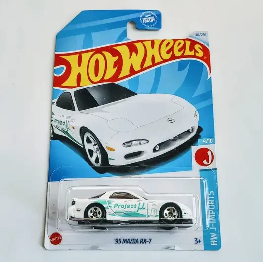 Hot wheels 2024 HW J-imports 9 of 10 - 1995 Mazda Rx-7 white (Project Mu) HCT46