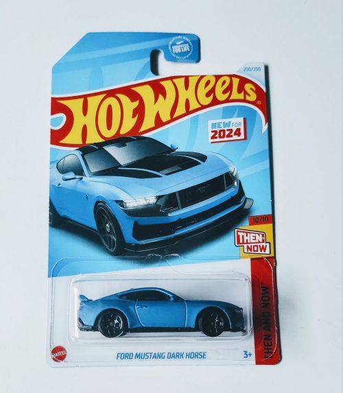 Hot Wheels 2024 Then and Now 10 of 10 Ford Mustang Dark Horse matte blue HRY93