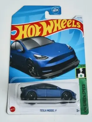 Hot wheels 2024 HW Green Speed 3 of 10 Tesla Model Y blue HTB80