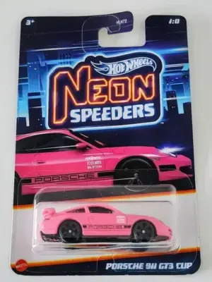 Hot wheels 2024 Neon Speeders Series 3 1 of 8 - Porsche 911 GT3 Cup pink HRW75