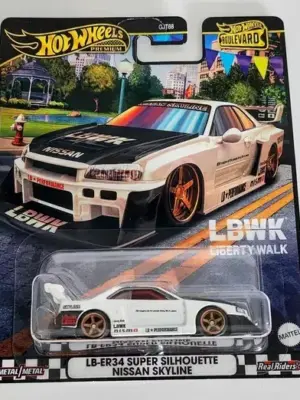 Hot wheels Gold Premium 2024 Boulevard re-release mix 957A - LB-ER34 Super Silhouette Nissan Skyline white (LBWK) JDJ24