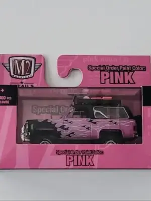 M2 Machines 2022 Special Order Paint Color Pink 32500-SS10 1973 Chevrolet K5 Blazer