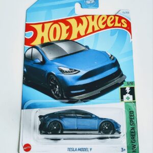 Hot Wheels 2019 HW Green Speed 4 of 5 Tesla model S Blue FYC48