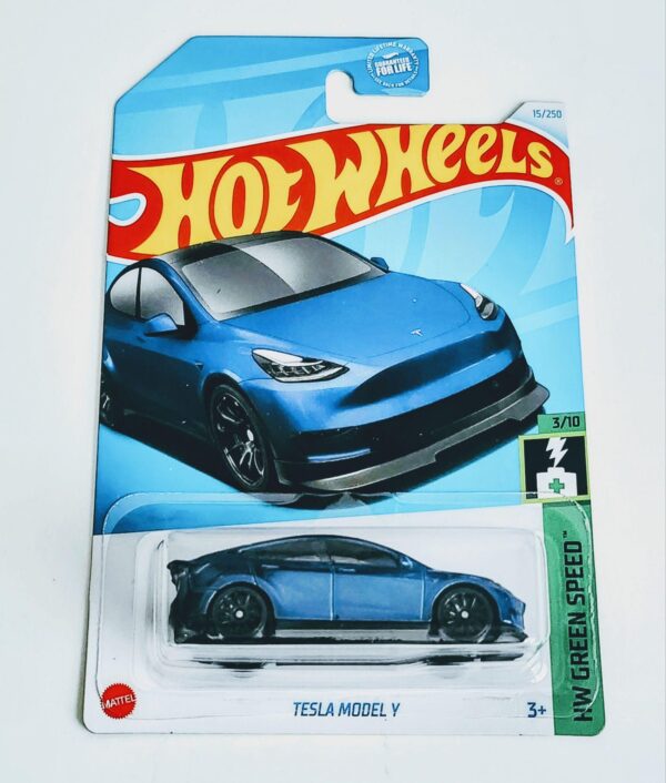 Hot Wheels 2019 HW Green Speed 4 of 5 Tesla model S Blue FYC48