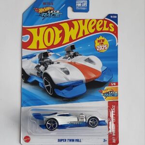 Hot wheels 2025 Hot Wheels Lets Race 1 of 5 Super Twin Mill white HYW12