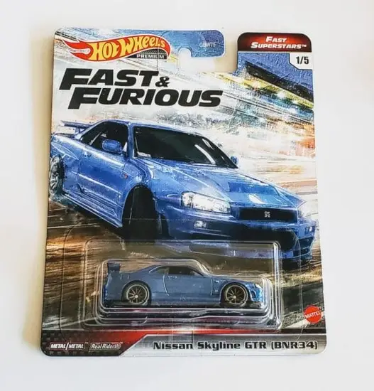 Hot Wheels 2021 Fast & Furious Premium Fast Super Stars 1 of 5 Nissan Skyline GT-R (BNR34) GRL84