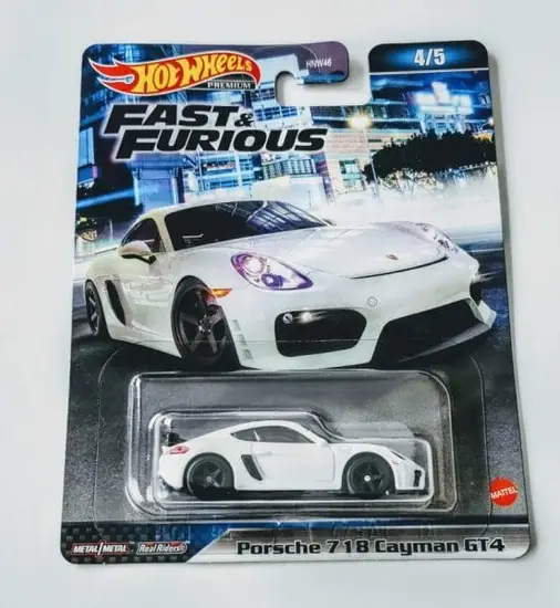 Hot Wheels 2023 Fast & Furious Premium mix A 4 of 5 Porsche 718 Cayman GT4 white HKD20