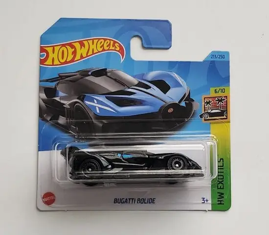 Hot wheels 2023 HW Exotics 6 of 10 Bugatti Bolide blue  short card HKG64