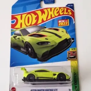 Hot Wheels 2022 HW Exotics 9 of 10 Aston Martin Vantage GTE lime green