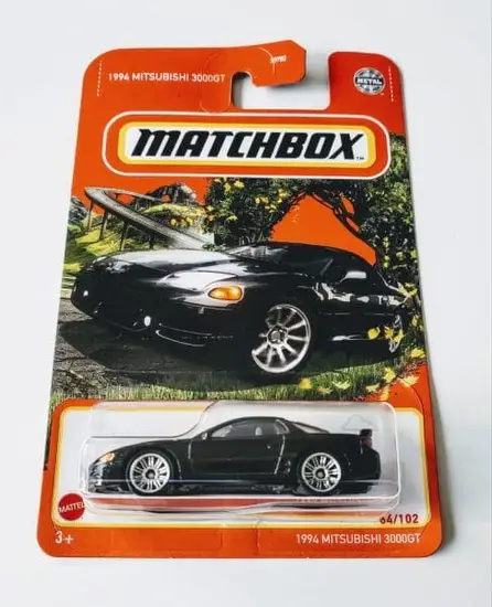 Matchbox 2022 MBX Highway 64 of 102 1994 Mitsubishi 3000GT Black HFN99