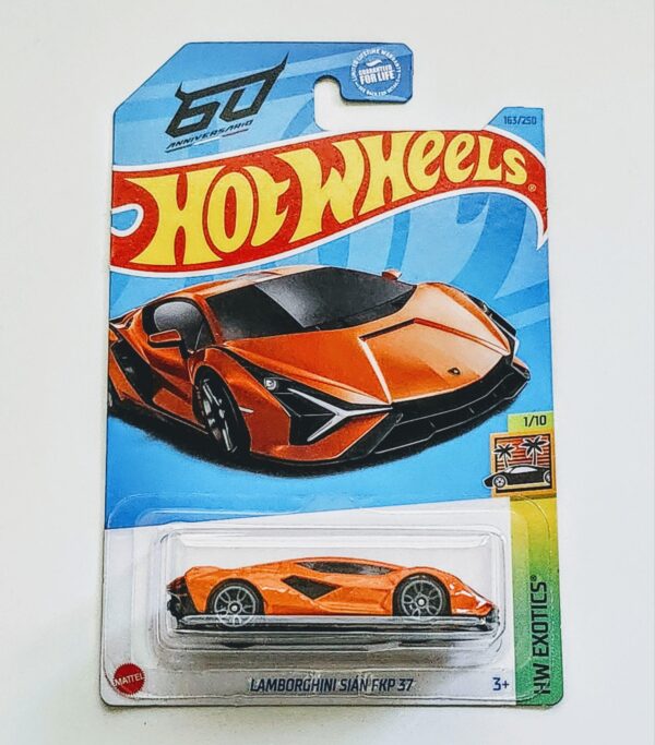 Hot wheels 2023 HW Exotics Lamborghini Sian FKP 37 Arancio Atlas (60th anniversary) HKH93