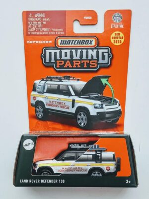 bb852153-1000013179-scaled-1.jpg Matchbox 2025 Moving Parts - Land Rover Defender 130 white JBW63 (emergency services)