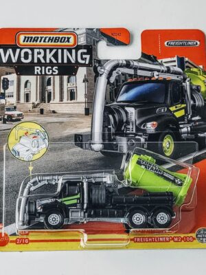 Matchbox Working Rigs 2022 2 of 16 Tank Freightliner M2 106 (Vactor Sewer Toxic Tank truck) black/green HFH23