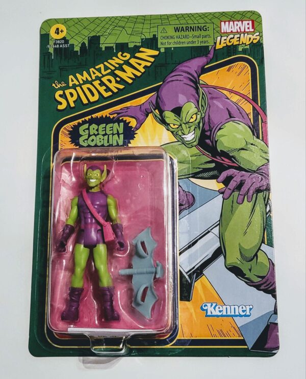 Marvel legends retro 3.75 - Amazing Spiderman Green Goblin F3820 (unpunched card)