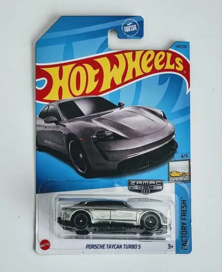 Hot wheels 2023 Factory Fresh 4 of 5 Porsche Taycan Turbo S Zamac HKL30