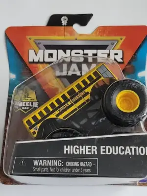 Monster jam series 18 - Higher education yellow school bus w/wheelie bar #20129330