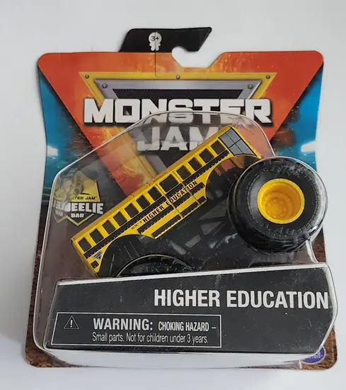 Monster jam series 18 - Higher education yellow school bus w/wheelie bar #20129330