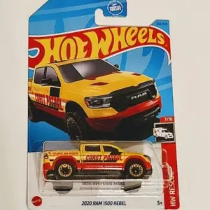 Hot wheels 2023 HW Rescue 7 of 10 2020 Ram 1500 Rebel yellow Treasure Hunt HKL04