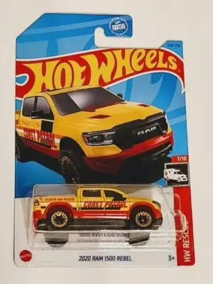 Hot wheels  2023 HW Rescue 7 of 10 - 2020 Ram 1500 Rebel yellow treasure hunt HKL04