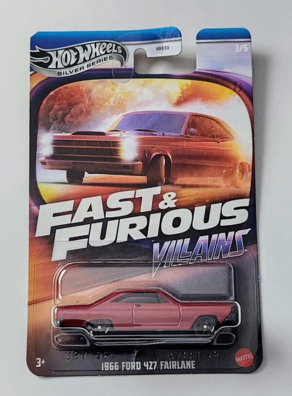 Hot wheels Silver series 2025 Fast and furious Villains - 3 of 5 1966 Ford 427 Fairlane red JBY36