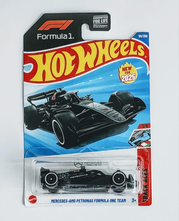 Hot wheels 2025 Track Aces - F1 Mercedes benz-AMG Petronas Formula one team black