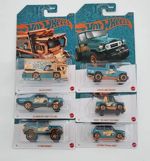 Hot wheels 2024 56th Anniversary series mix 1 complete set w/chase HDH54-956E