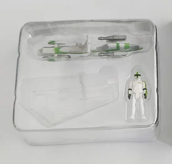 Star Wars Micro Galaxy Squadron Scout class series 6 Barc Speeder with green clone captain chase Swj0138-2