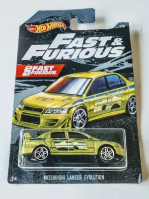 Hot Wheels 2019 Fast & Furious Walmart Series - 3 of 6 Mitsubishi Lancer Evolution green FYY56