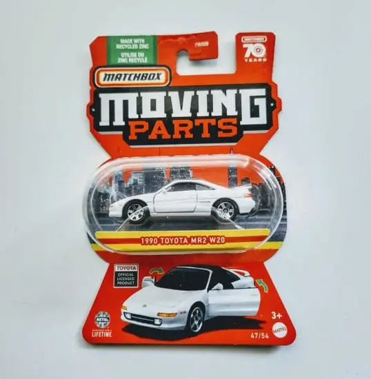 Matchbox 2023 Moving Parts 47 of 54 - 1990 Toyota MR2 W20 white HLF32