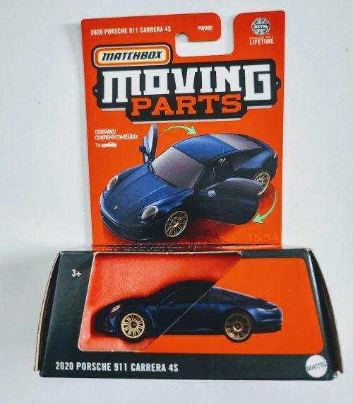Matchbox 2024 Moving Parts 15 of 54  2020 Porsche 911 Carrera 4s Night blue HVN02