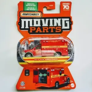 Matchbox 2023 Moving Parts 26 of 54 - 2019 Ram Ambulance red HLG11