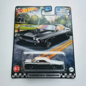 Hot Wheels 2023 Premium Boulevard Mix S - 83 of 85 - 1970 Dodge Hemi Challenger black HKF25