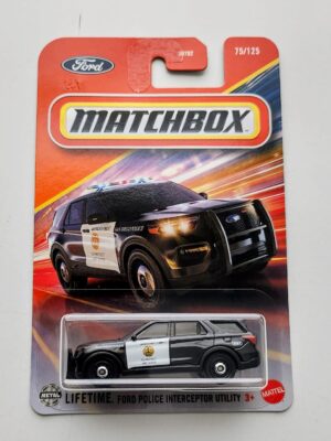 Matchbox 2025 - 75 of 125 Ford Police Interceptor Utility (San Diego) black JBP53