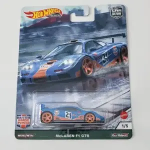 Hot Wheels 2021 Car Culture British Horse Power 1 of 5 McLaren F1 GTR Blue Gulf GRJ62